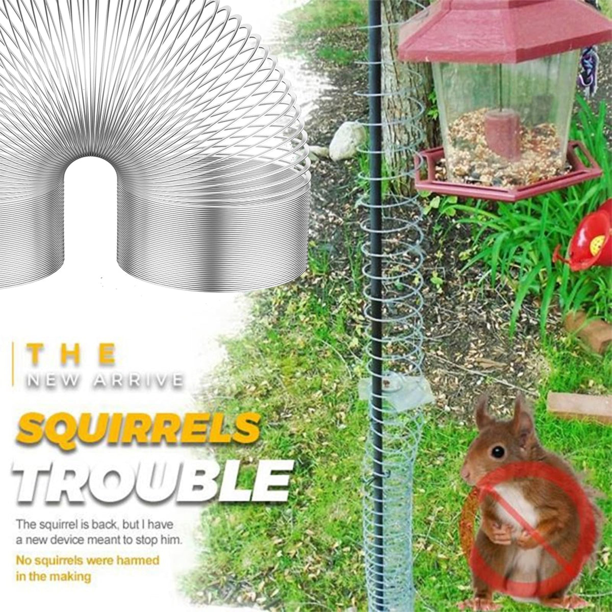Mimoyalaso Squirrel-Proof Spring Device durable metal for reliability