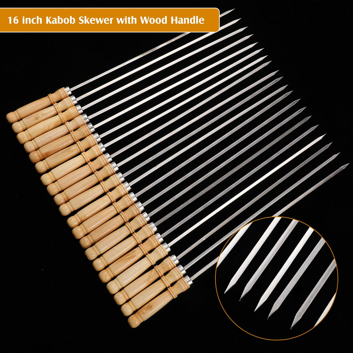 Minatee rust-resistant skewers for durable outdoor cooking