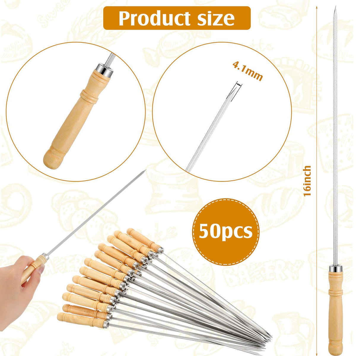 Minatee wooden handle ensures a secure connection and durability