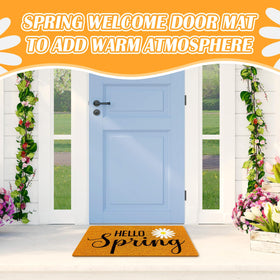 Mindsoft daisy pattern welcome mat brightens entryways and matches spring decor.