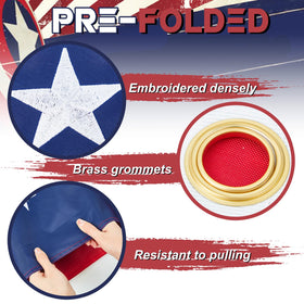 Mindsoft flag with sewn stripes ensures durable ceremonial use.