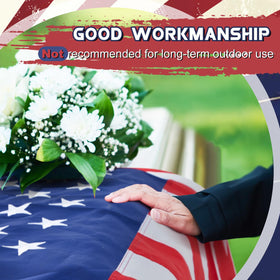Mindsoft nylon memorial flag offers resilience for ceremonial use.
