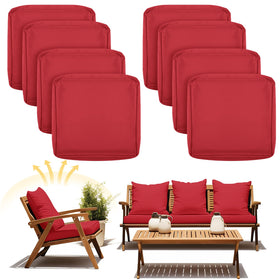 Mindsoft red cushion cover with zipper for 24x24 cushions, quick replacement.