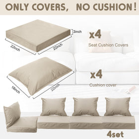 Mindsoft patio seat cushion cover with zipper for quick changes
