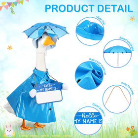 Mindsoft small umbrella complements the goose set for garden decor