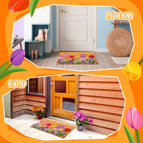 Mindsoft tulip and lavender mat brings a welcoming spring atmosphere indoors.