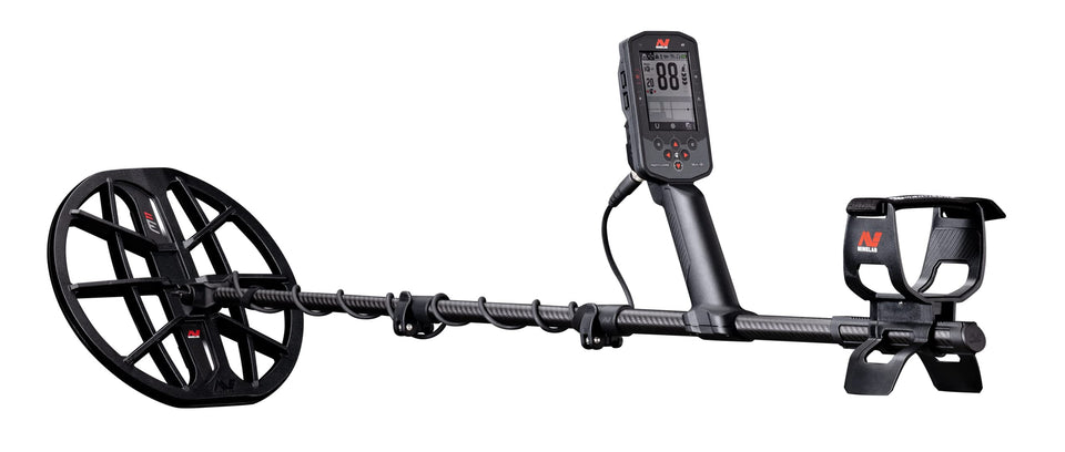 MINELAB MANTICORE with 11-inch double coil enables deeper treasure searches.