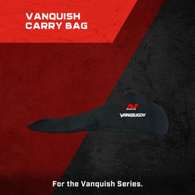 MINELAB Vanquish carry bag adjustable shoulder strap for comfortable carrying.