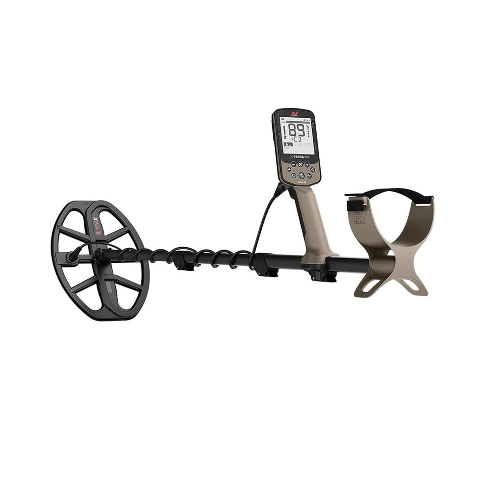 MINELAB X-Terra Elite front view for all-terrain treasure hunting