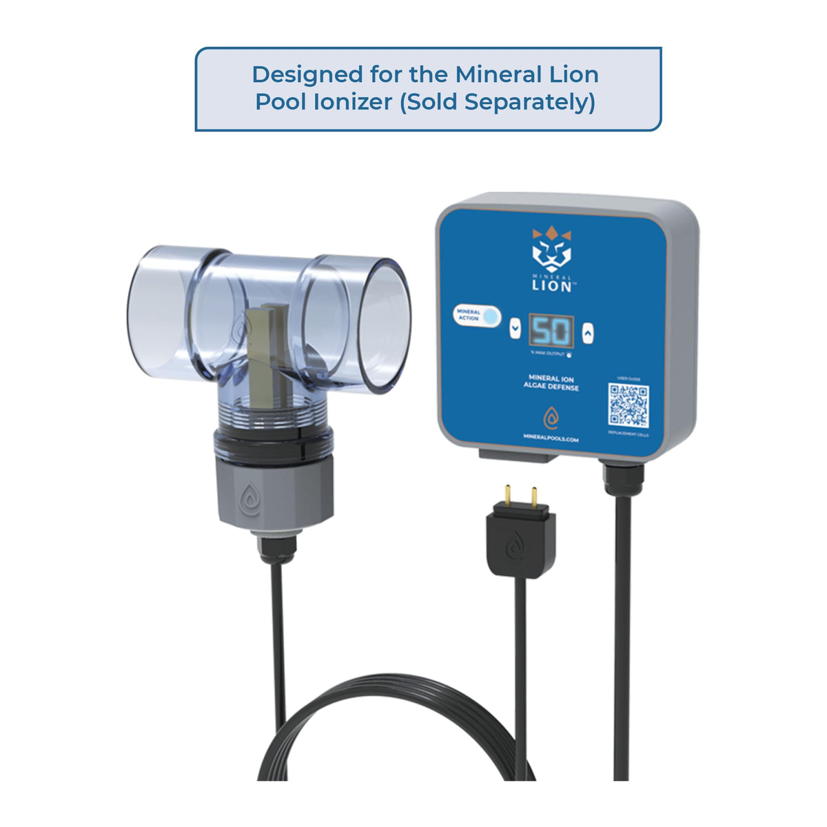 Water clarity and lower chemical use with Mineral Lion replacement cell