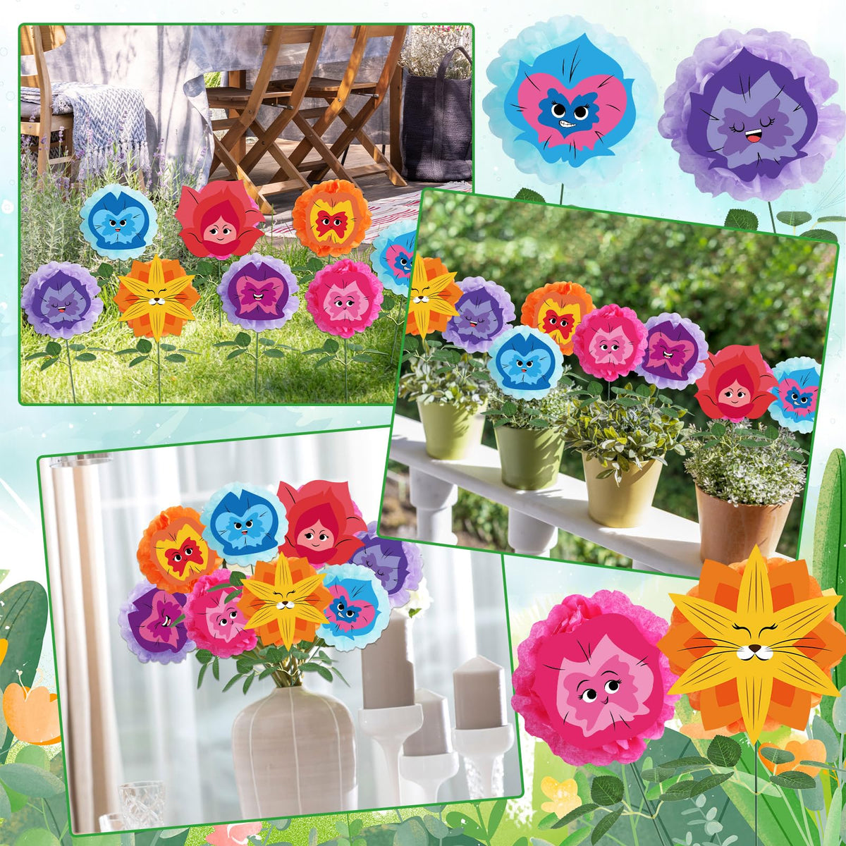 MinFyberd Wonderland decor set suits patios, pathways, and indoor gardens.