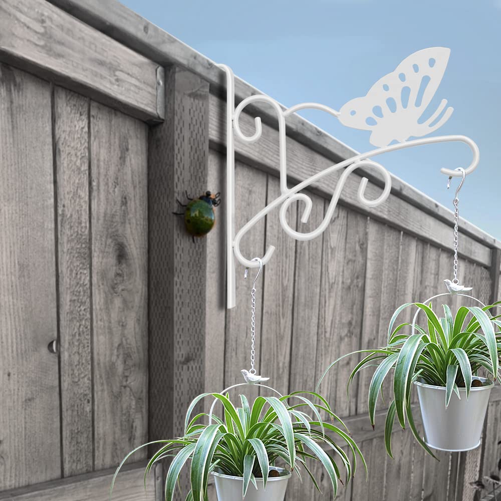 MINGFANITY fence brackets support up to 50 lb for planters and feeders