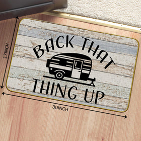 Mingnei Camper Door Mat designed for outdoor use at entryways, featuring durable, easy-clean surface