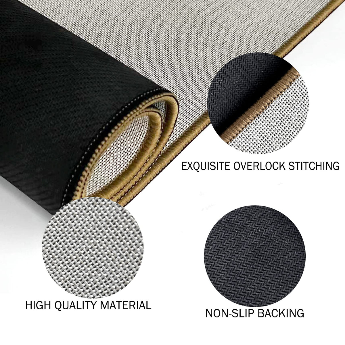 Mingnei Rustic Welcome doormat non-slip base detail for secure placement indoors or outdoors