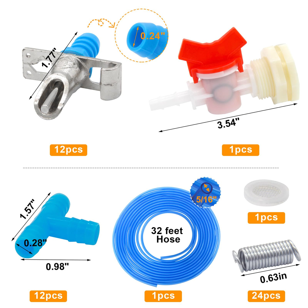 MingQiEven barb fittings with G1/2 inch thread ensure secure connections