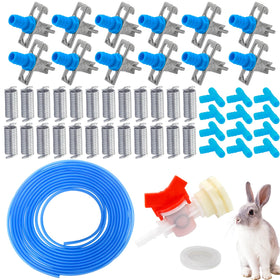 MingQiEven upgrade rabbit watering kit nipples deliver steady water for rabbits