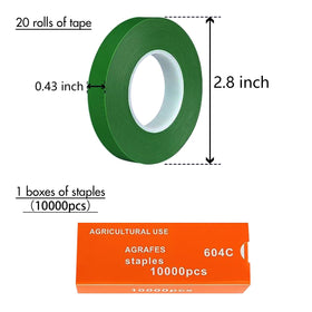 MINGRI 10,000 staples bulk pack for faster garden tying projects