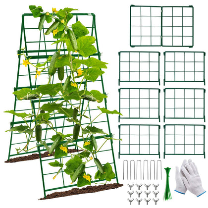 MINGRI heavy-duty cucumber trellis frame foldable for easy setup and storage.