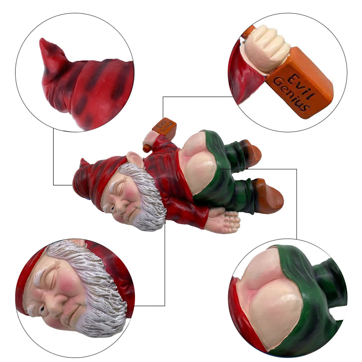 MINICAR gnome patio decor creates focal point in entryways and porches.