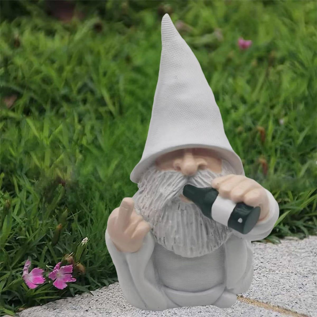 MINICAR Drinking Gnome 6.3-inch tall for shelves and desks.