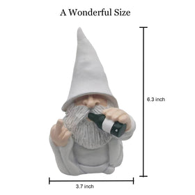 MINICAR Drinking Gnome patio sculpture brightens any outdoor space.