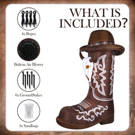 MiniInflat brown 210T polyester withstands outdoor party wear.
