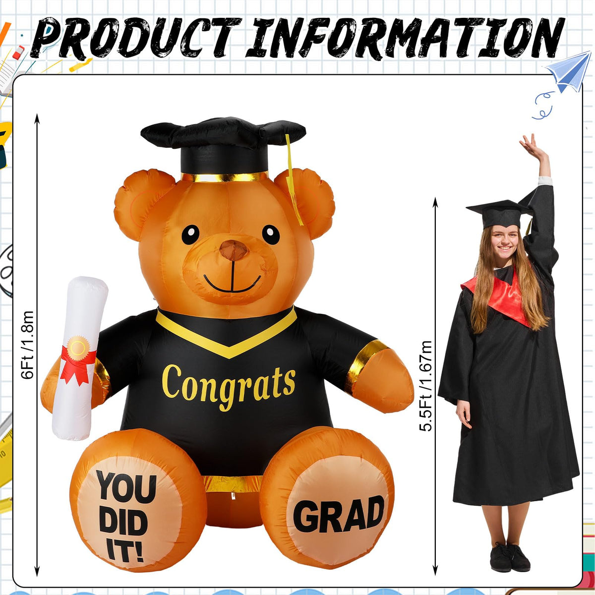 MiniInflat complete setup kit enables quick, hassle-free decor for graduation parties