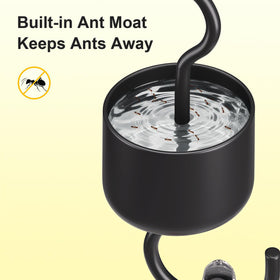 Ant moat on Minikey feeder helps prevent pests while feeding