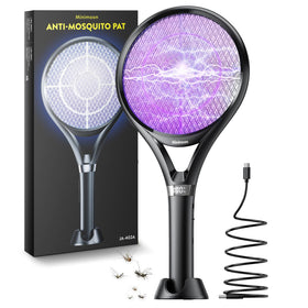 Minimoon electric fly swatter with LED display shows battery life.