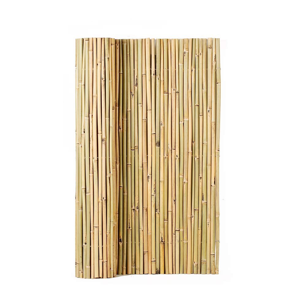 Mininfa bamboo fence panel close-up showing natural texture for durable garden fencing.