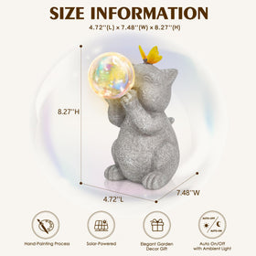 MININOVA garden statue shown in backyard setup highlighting weatherproof design.