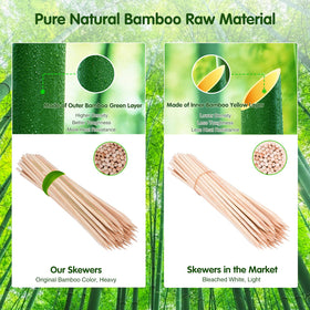 Minisland bamboo skewers ideal for kabobs and bite-sized snacks.
