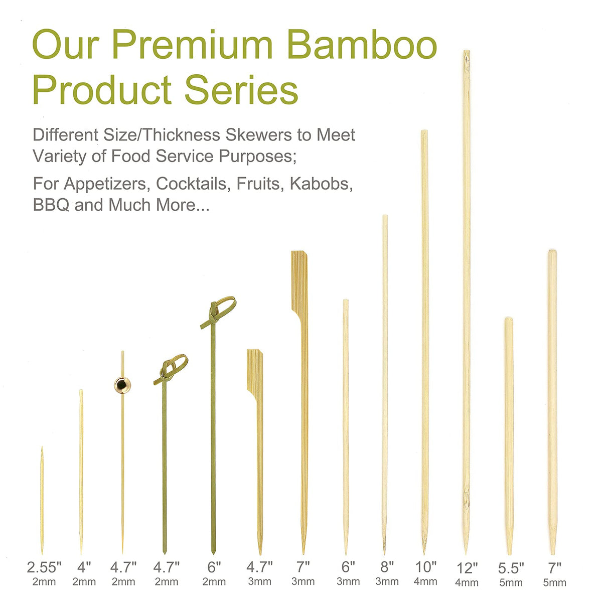 Minisland eco-friendly disposable skewers support responsible entertaining