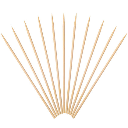Minisland premium 6-inch bamboo skewers for appetizers and fruit kebabs.