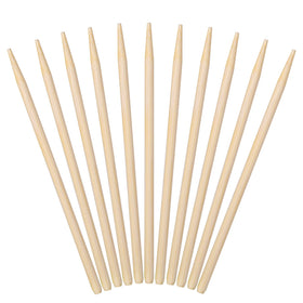 Minisland premium bamboo skewers 5mm thick 5.5 inch length, sturdy and splinter-free for grilling