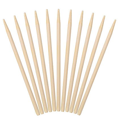 Minisland premium bamboo skewers 5mm thick 5.5 inch length, sturdy and splinter-free for grilling