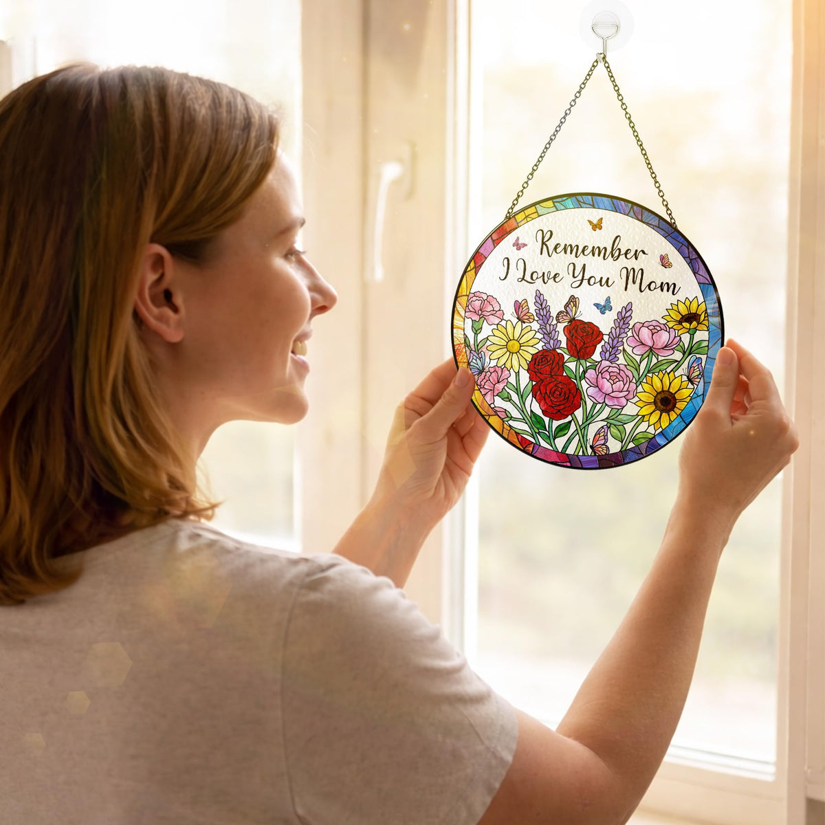 MINIVINE Premium glass suncatcher showcases vibrant hues in sunlight