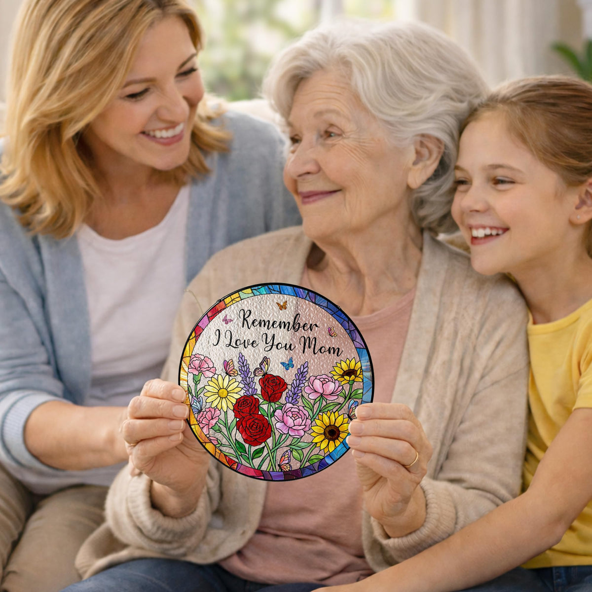 MINIVINE Mom birthday suncatcher adds sentimental art and glow