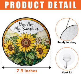 MINIVINE stained glass sunflower decor makes a thoughtful gift for mom or grandma.