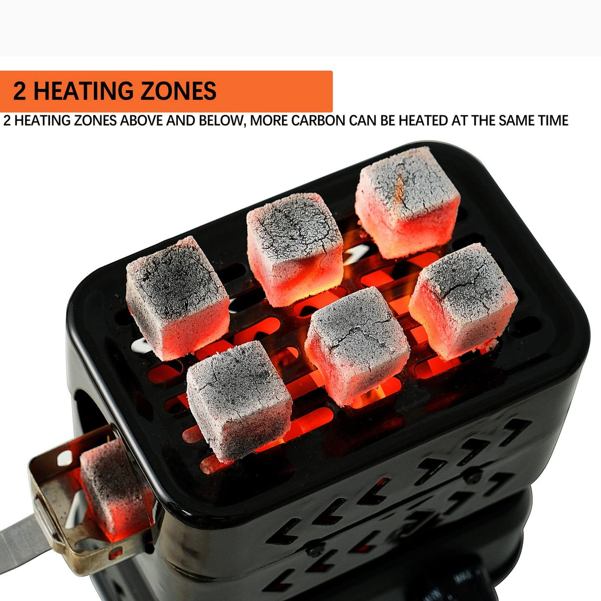 Minkah 3D Coal Burner in use lighting natural coals for grilling