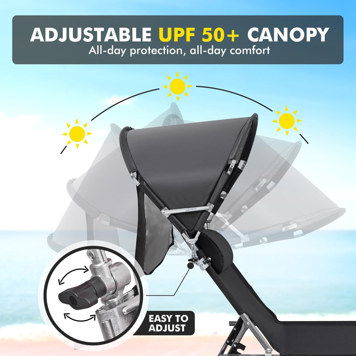 Minndudu heavy-duty chair supports up to 300 lbs for sturdy outdoor use.