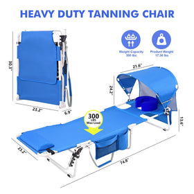 Minndudu tanning chair face-hole enables multitasking while sunbathing or reading.