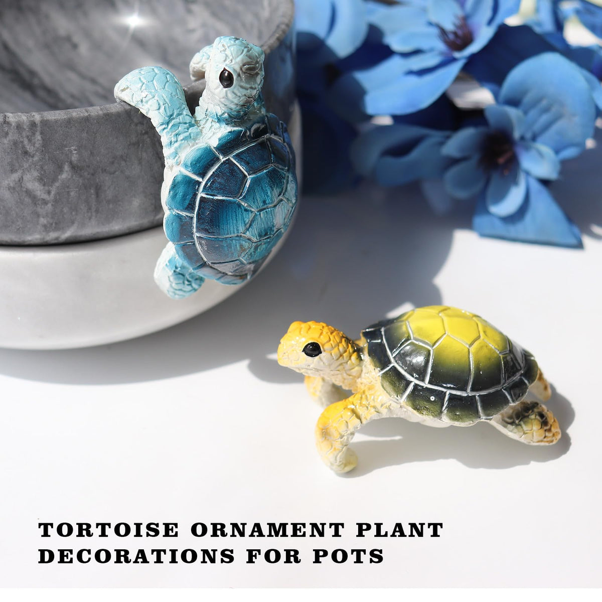 MinrzPet weather-resistant resin turtles for durable indoor and outdoor decor.