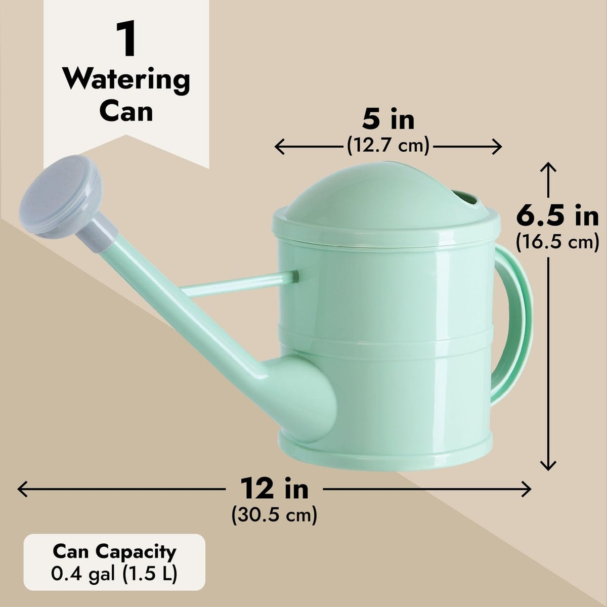 Mint-green Farmlyn Creek watering can made from durable plastic