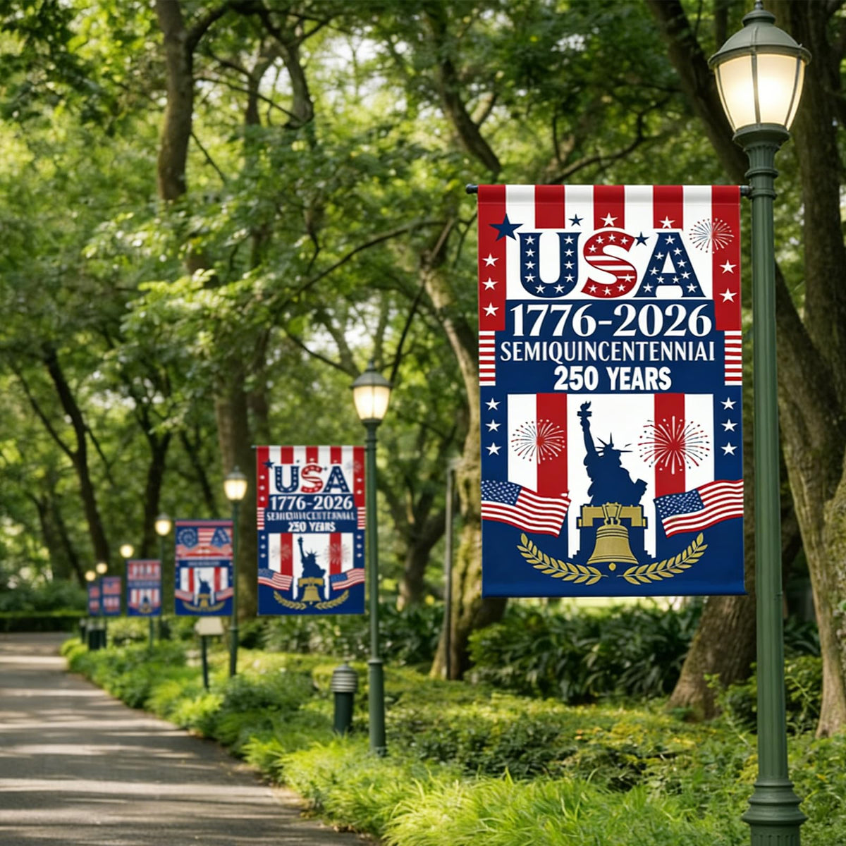 Mintolex flag features double-sided printing for visibility on both sides.