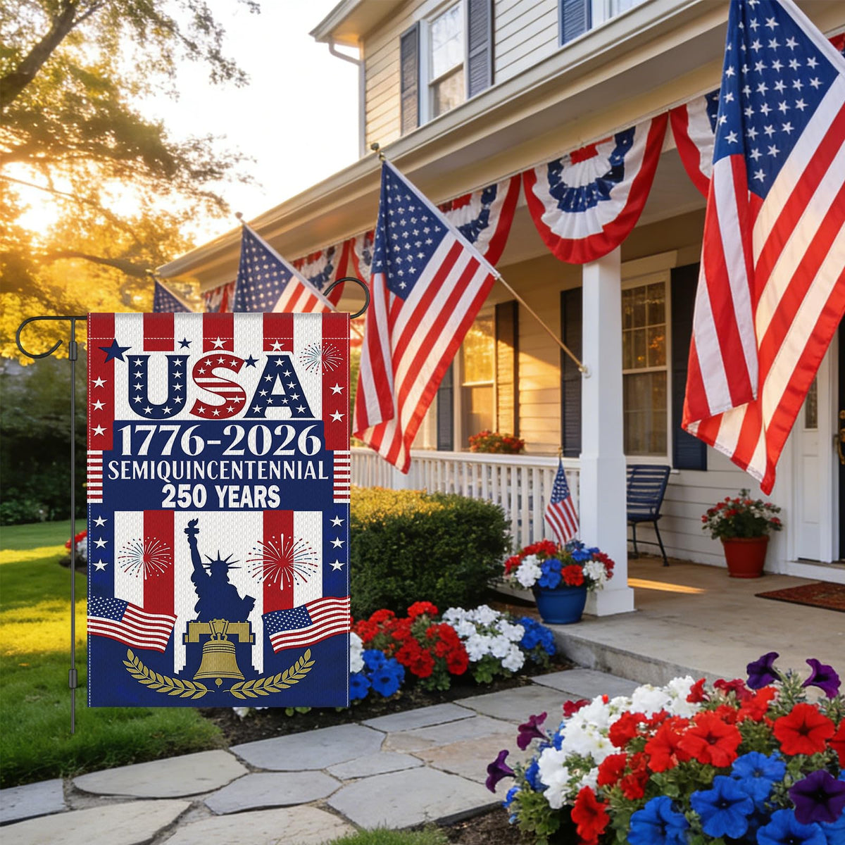 Mintolex flag with fireworks design adds festive parades and events.