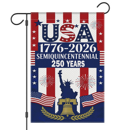 Mintolex Independence Day flag with Statue of Liberty for garden display.