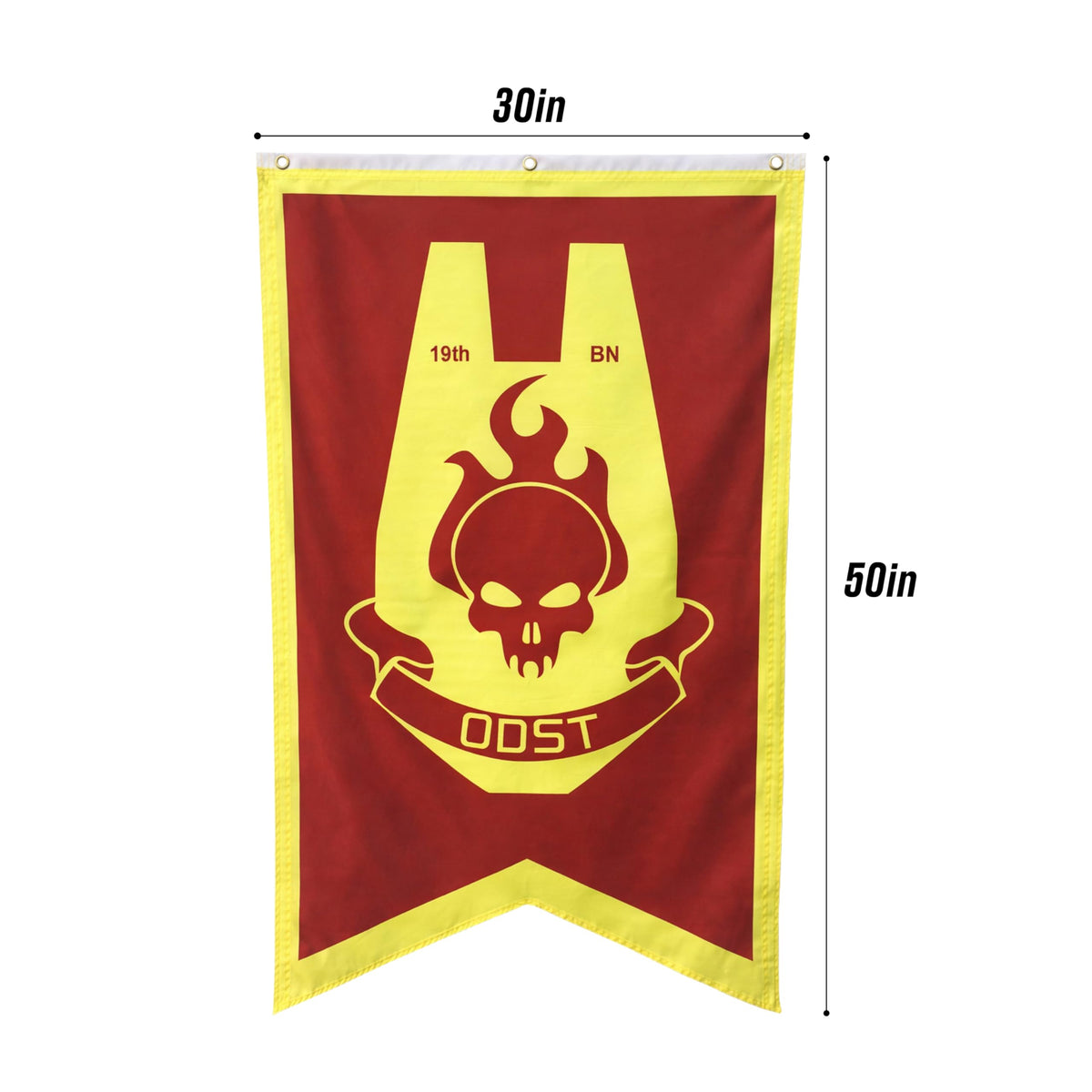 Mintu ODST flag banner brass grommets enable easy wall mounting.