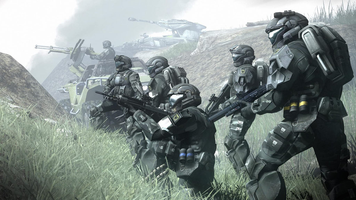Mintu ODST flag hung in an office wall adds bold style.