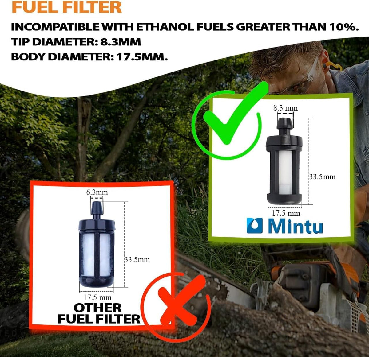 Mintu Tune Up Kit fuel filter for clean fuel delivery